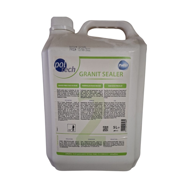 Poltech Granit Sealer - Bouche pores à base de résine - 5L